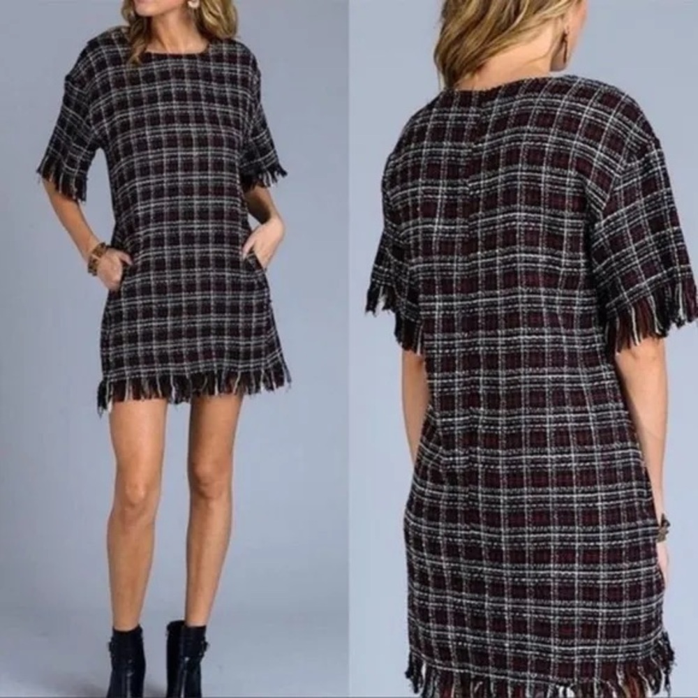 Storia Tweed Fringe Dress Blair Waldorf